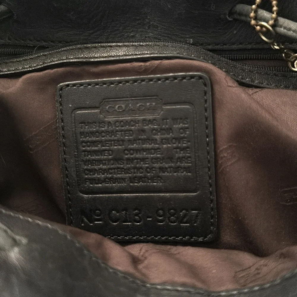 COACH Vintage 90’s Y2K Hampton Legacy Backpack Black - Picture 4 of 11